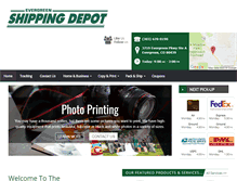 Tablet Screenshot of evergreenshippingdepot.com